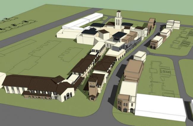 Sketchup商业模型|多层商业街，西班牙风格，古典风格