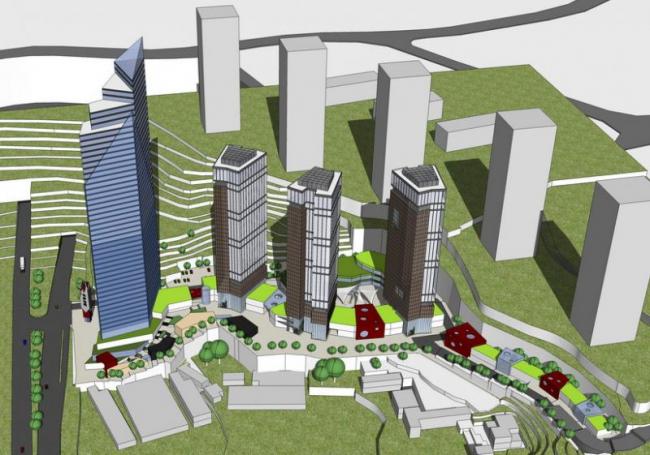 Sketchup办公模型|高层办公楼，现代风格