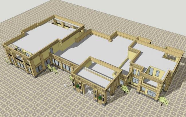 Sketchup商业模型|多层销售中心，简欧风格，古典风格，商业建筑