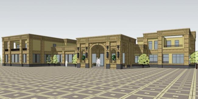 Sketchup商业模型|多层销售中心，简欧风格，古典风格，商业建筑