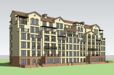 Sketchup住宅模型|多层住宅，西班牙古典风格，居住建筑-BIM建筑网