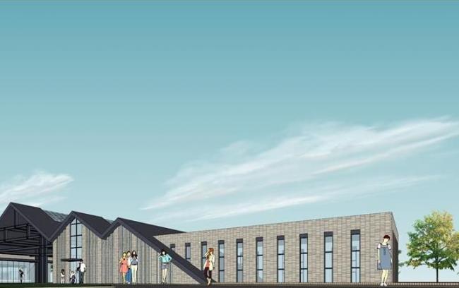 Sketchup文化模型|多层游客中心，现代风格，文化建筑