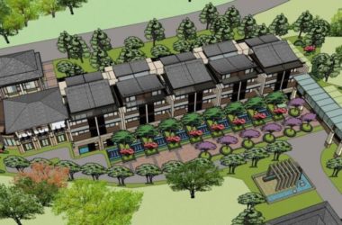 Sketchup酒店模型|多层温泉酒店，新中式风格-BIM建筑网