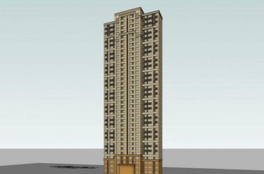 Sketchup住宅模型|高层住宅，新古典风格，居住建筑-BIM建筑网