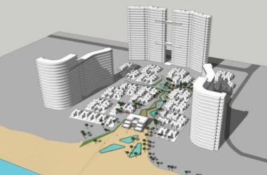 Sketchup酒店模型|高层滨海酒店布局，现代风格-BIM建筑网