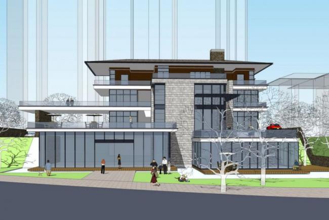 Sketchup商业模型|多层商业楼，现代风格