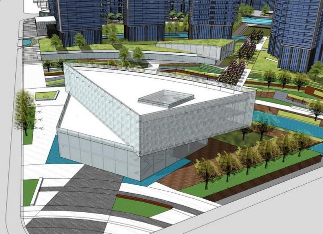 Sketchup商业模型|多层销售中心，商业建筑，现代风格