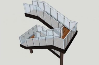 Sketchup素材模型|室外楼梯su模型组件素材-BIM建筑网