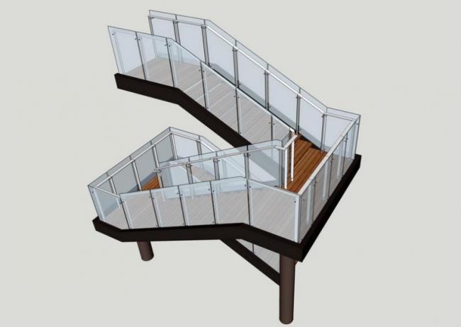 Sketchup素材模型|室外楼梯su模型组件素材