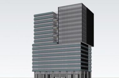 Sketchup办公模型|高层办公楼，现代风格-BIM建筑网