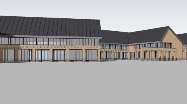 Sketchup商业模型|多层农场建筑，新古典风格