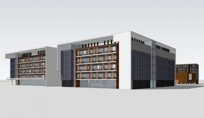 Sketchup学校模型|多层学校，现代风格，教育建筑