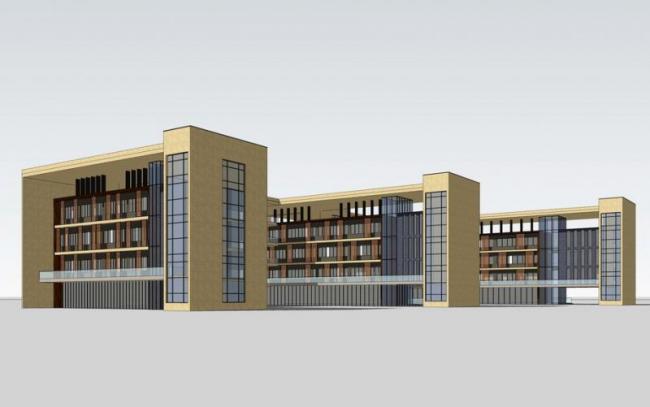 Sketchup学校模型|多层学校，教育建筑，现代风格