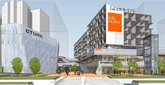 Sketchup酒店模型|多层酒店，商业建筑，现代风格