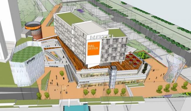 Sketchup酒店模型|多层酒店，商业建筑，现代风格