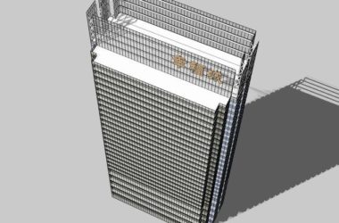 Sketchup办公模型|超高层办公楼，现代风格-BIM建筑网