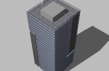 Sketchup办公模型|高层办公楼，现代风格-BIM建筑网
