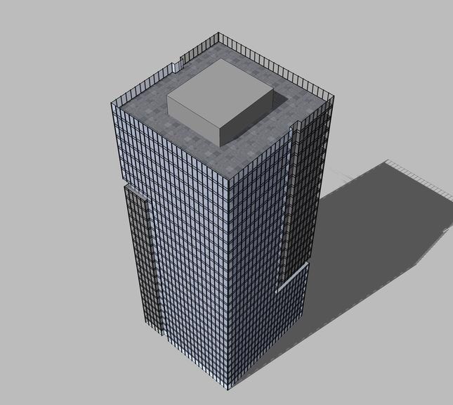 Sketchup办公模型|高层办公楼，现代风格