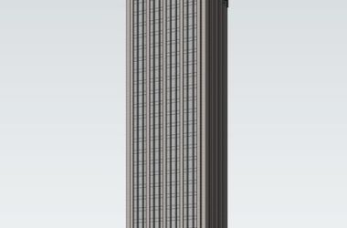 Sketchup办公模型|高层办公楼，现代风格-BIM建筑网