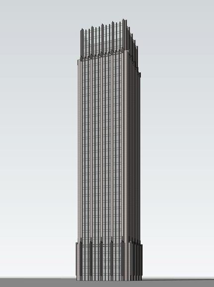 Sketchup办公模型|高层办公楼，现代风格