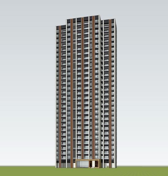 Sketchup住宅模型|高层住宅，现代风格，居住建筑