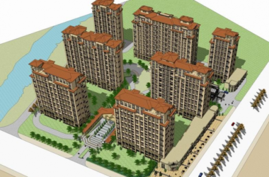 Sketchup住宅模型|高层住宅小区，底层商业，西班牙古典风格，居住建筑-BIM建筑网