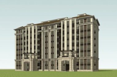 Sketchup住宅模型|多层住宅，法式风格，古典风格，居住建筑-BIM建筑网