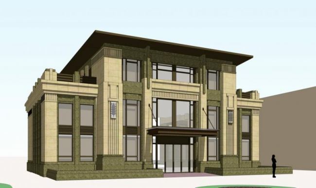 Sketchup商业模型|多层会所，商业建筑，新古典风格