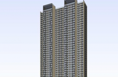 Sketchup住宅模型|高层住宅，现代风格，居住建筑-BIM建筑网