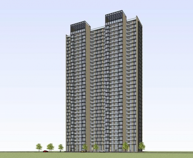 Sketchup住宅模型|高层住宅，现代风格，居住建筑