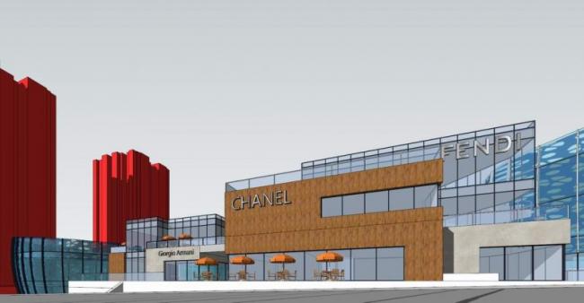 Sketchup商业模型|多层现代商业街，现代风格