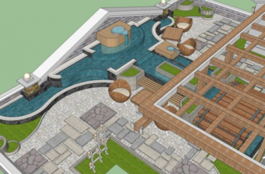 Sketchup景观模型|屋顶花园，现代风格-BIM建筑网