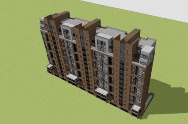 Sketchup住宅模型|小高层住宅，现代风格，居住建筑-BIM建筑网