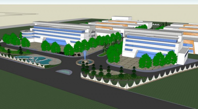 Sketchu工业厂房|多层厂房厂区，现代风格，工业建筑