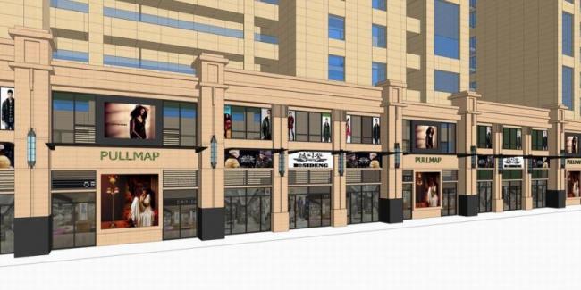 Sketchup商业模型|多层商业街，新古典风格