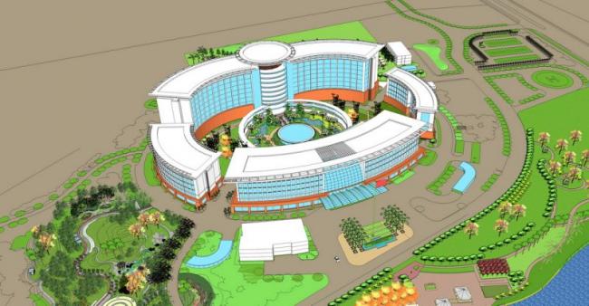 Sketchup医院模型|多高层混合医院，医疗建筑，现代风格