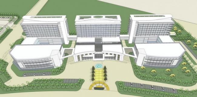 Sketchup医院模型|多高层混合医院，医疗建筑，现代风格