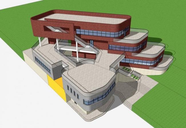 Sketchup办公模型|多层办公楼，现代风格