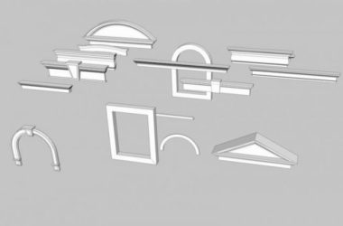Sketchup素材模型|欧式门框线脚SU模型素材组件-BIM建筑网