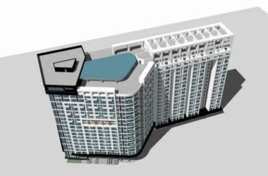 Sketchup住宅模型|高层公寓，现代风格，居住建筑-BIM建筑网