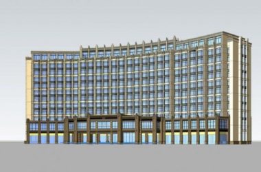 Sketchup酒店模型|高层酒店，新古典风格-BIM建筑网