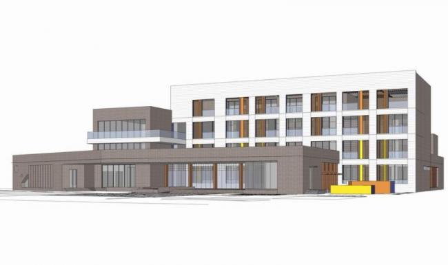 Sketchup学校模型|多层学校幼儿园，教育建筑，现代风格