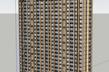 Sketchup住宅模型|超高层住宅，古典风格，ArtDeco风格，居住建筑-BIM建筑网
