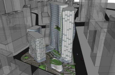 Sketchup综合体模型|多层高层混合商业综合体，办公，现代风格-BIM建筑网