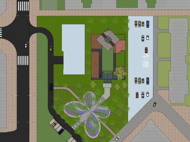 Sketchup商业模型|多层售楼部，现代风格，商业建筑