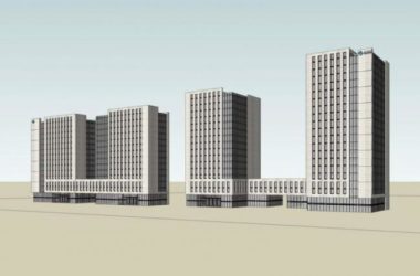 Sketchup办公模型|高层办公楼，现代风格-BIM建筑网