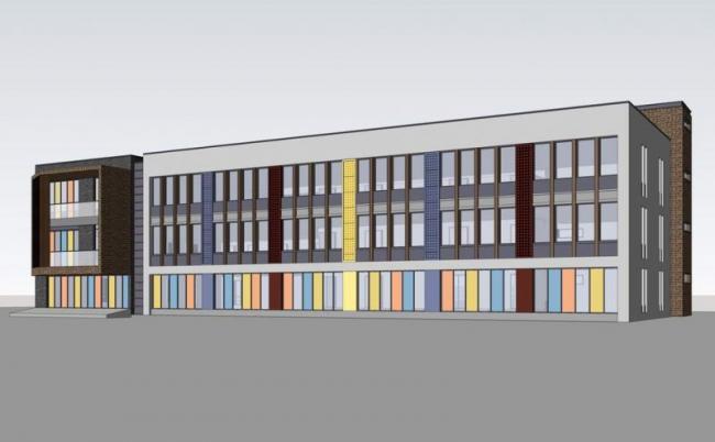 Sketchup学校模型|多层幼儿园学校，教育建筑，现代风格