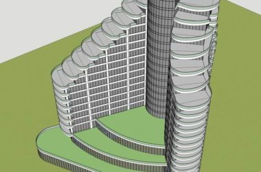 Sketchup酒店模型|高层酒店，现代风格-BIM建筑网