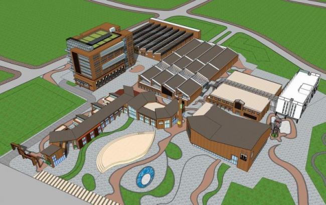 Sketchup办公模型|多层办公楼，现代风格