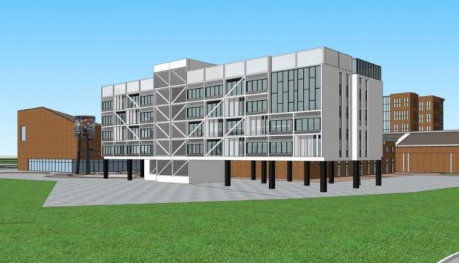 Sketchup办公模型|多层办公楼，现代风格